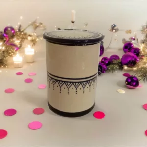Bougie Florale Éclatante – Iris & Jasmin